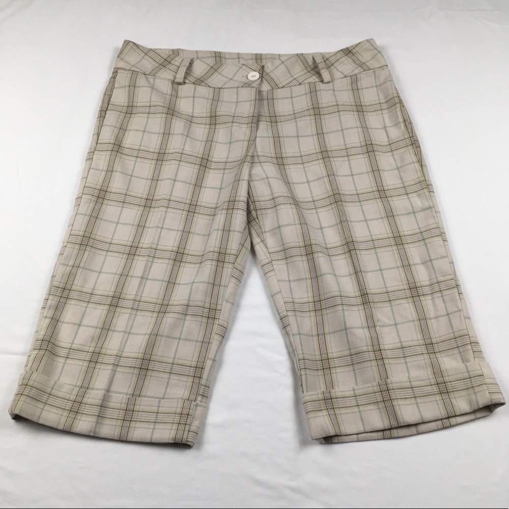 Tropical Wear Plaid Bermuda Shorts Sz S